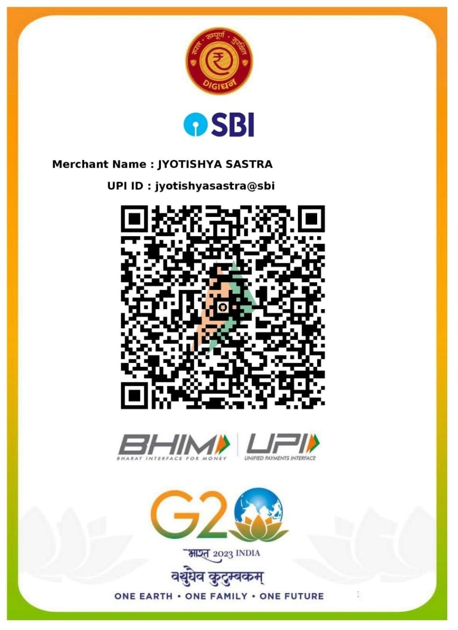 SBI UPI QR code for Jyotishya Sastra — UPI ID jyotishyasastra@sbi